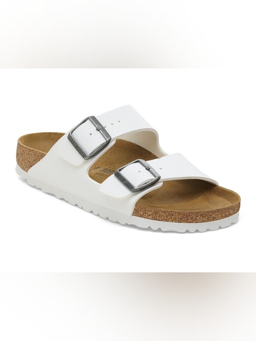 Birkenstock Arizona White Two-Strap Sandal